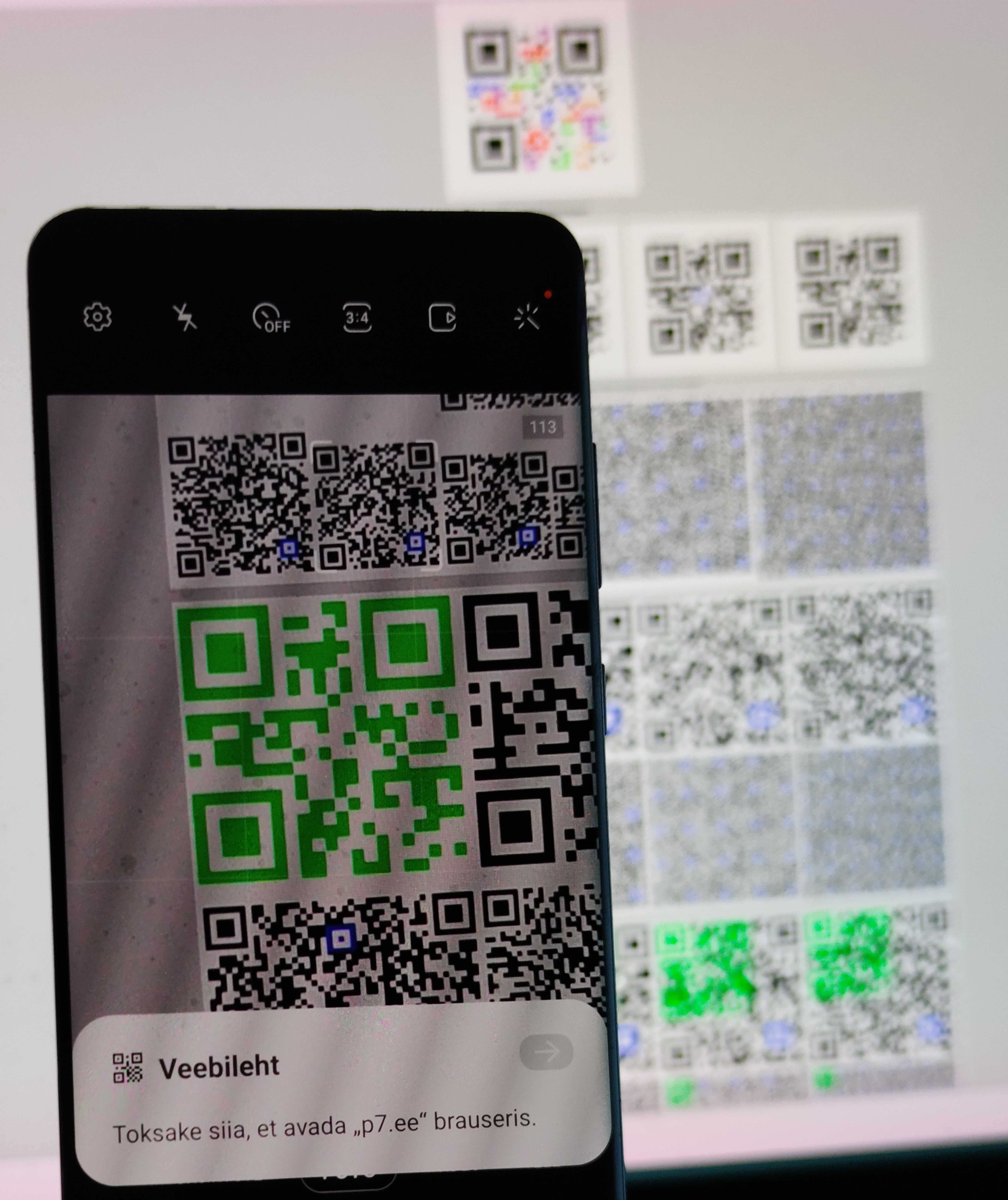 QR-code use demonstration Android